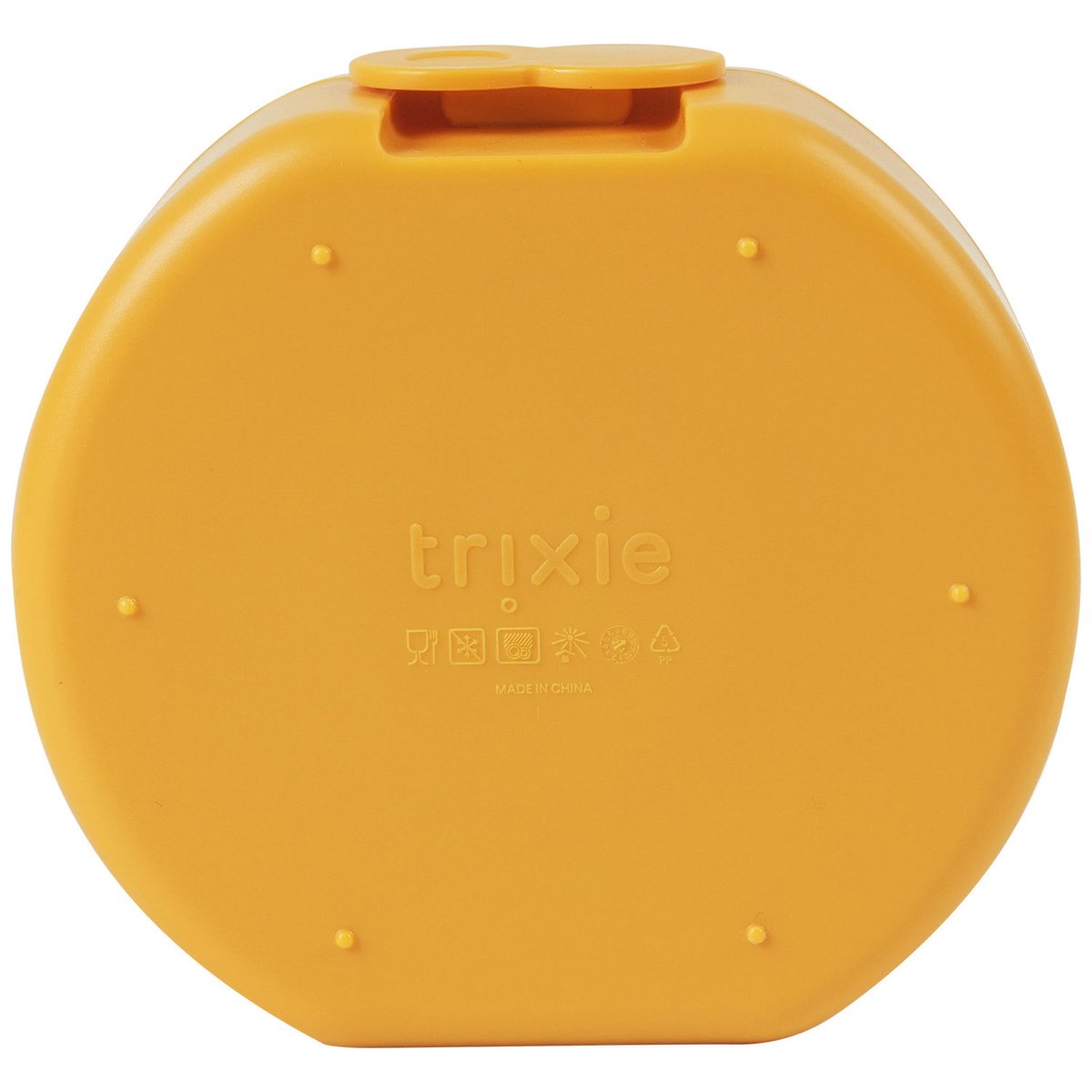 Lot de 2 boîtes à goûter à clip jaune, marron, blanc, TRIXIE