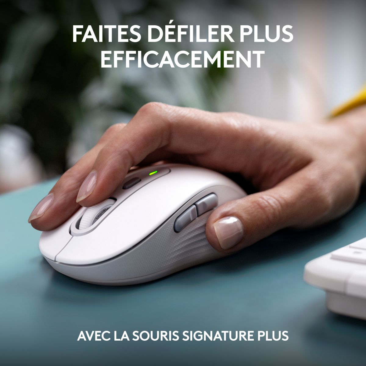 Clavier + Souris MK950 Signature Slim Bluetooth Blanc couleur unique, LOGITECH