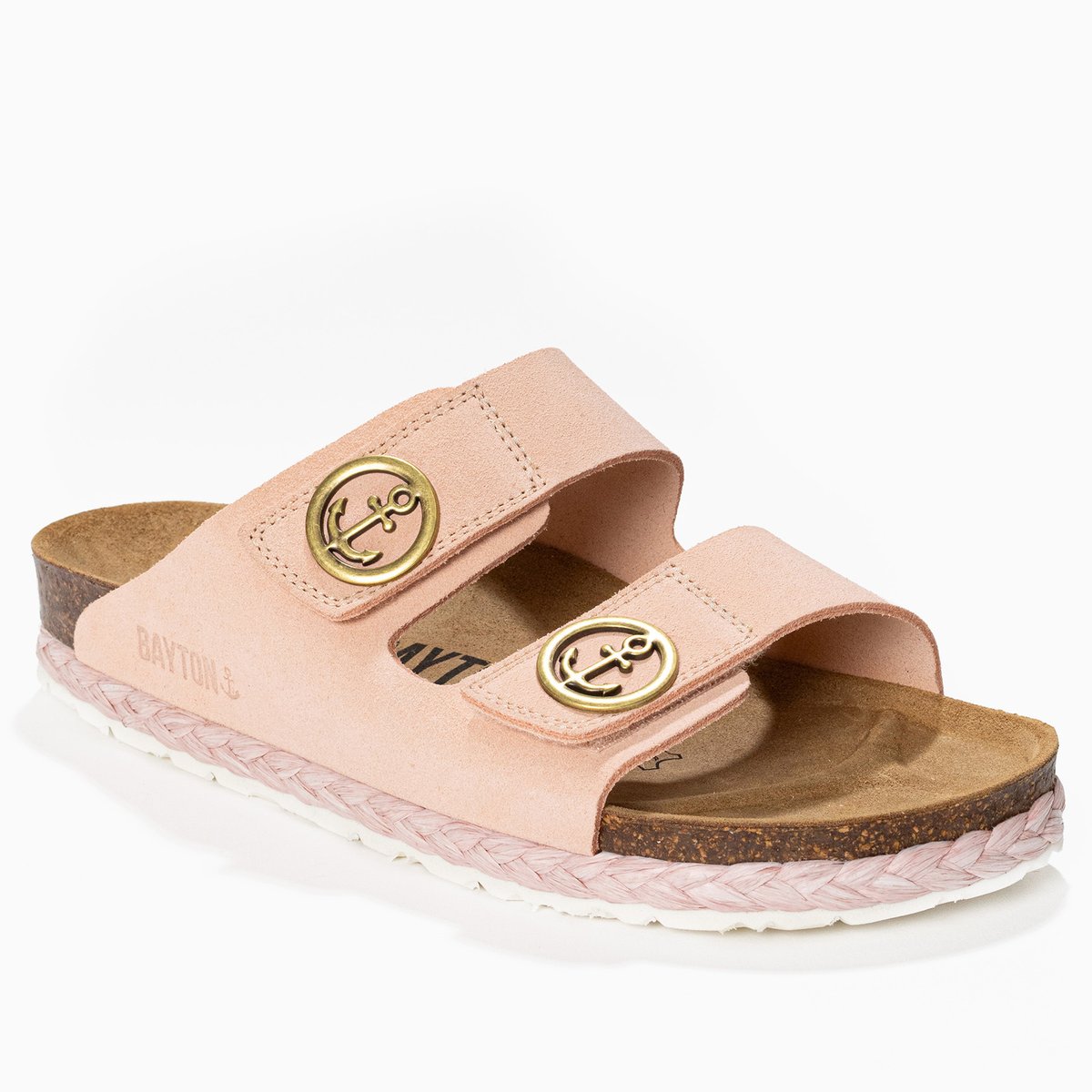 Sandales en cuir suédé BELINDA rose, BAYTON