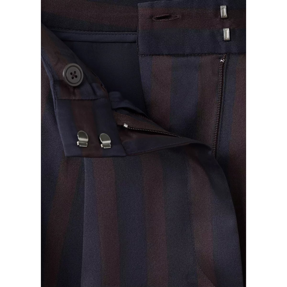 Pantalon rayures pinces bleu marine, MANGO