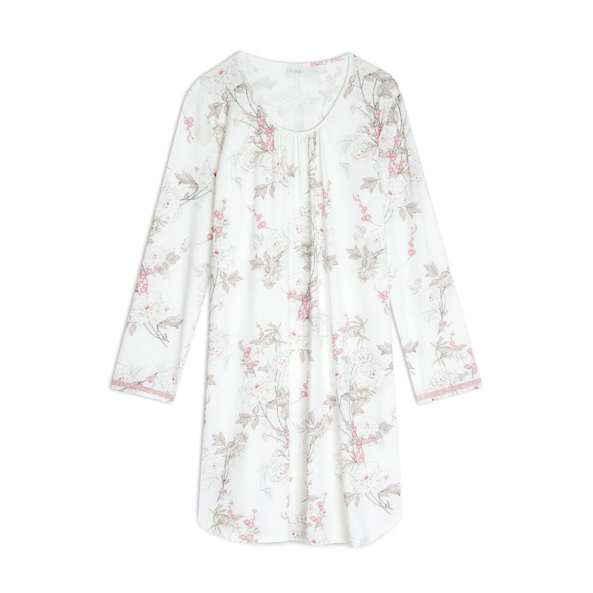 Chemise de nuit en coton modal KELLY 101 multicolore, LE CHAT