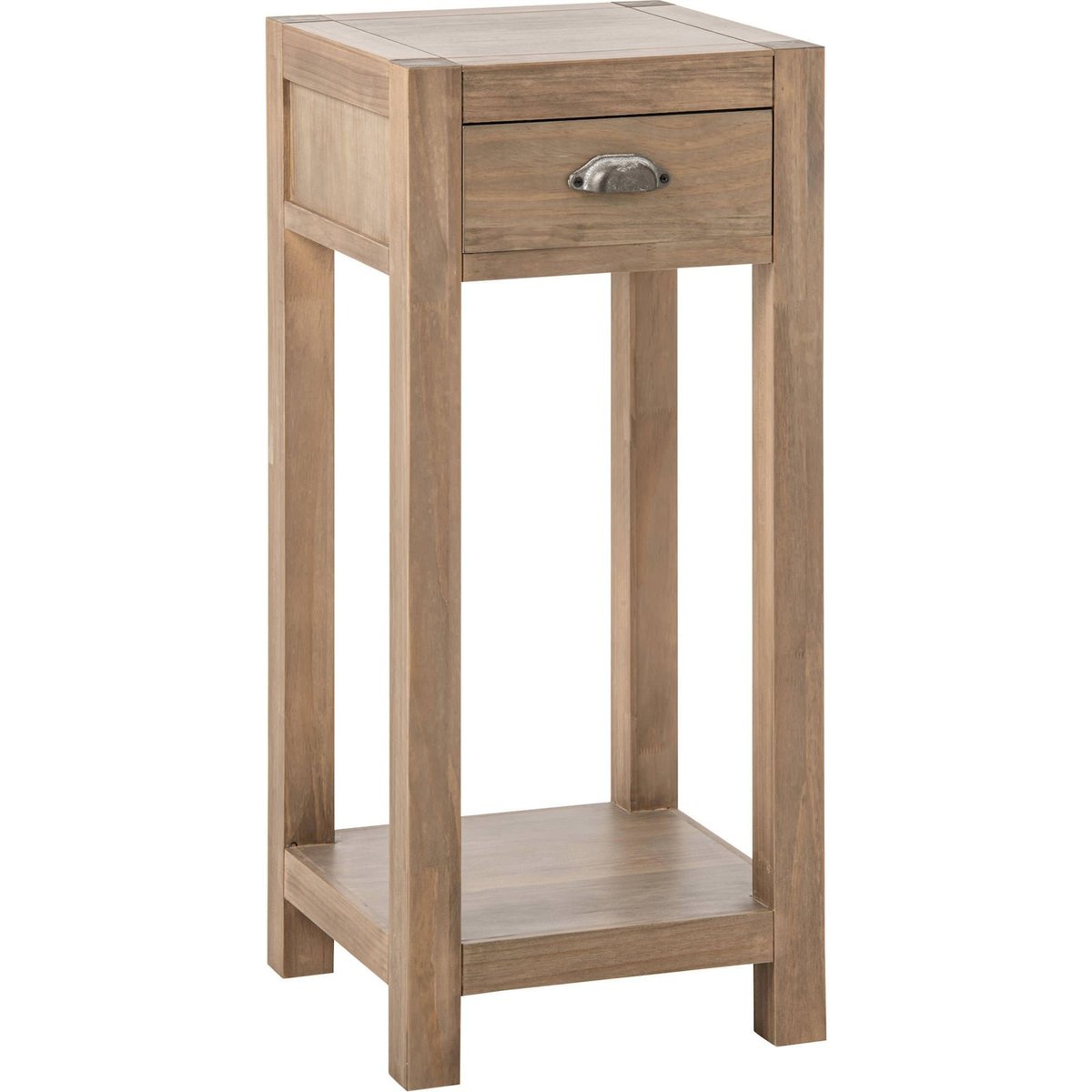 Table d'appoint en pin avec tiroir naturel, RECOLLECTION