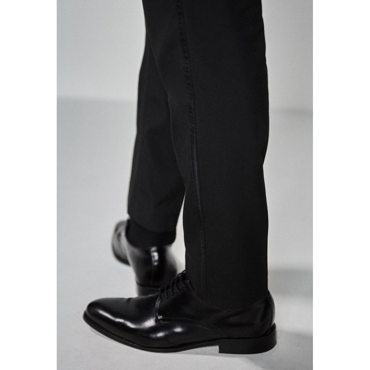 Pantalon De Smoking Slim Avec Bande Contrastée noir, NEXT
