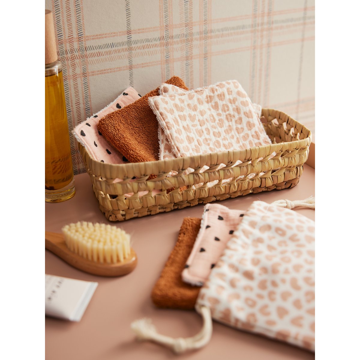 Lot 6 lingettes lavables lovely leo, VERTBAUDET