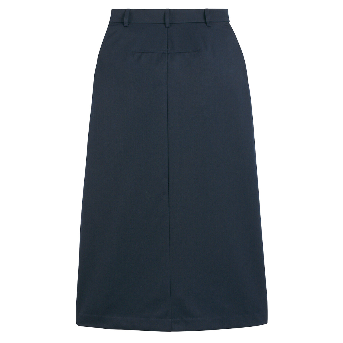 Straight Mid-Length Skirt, Made in Europe navy, JEREMY CURRAT X LA REDOUTE
