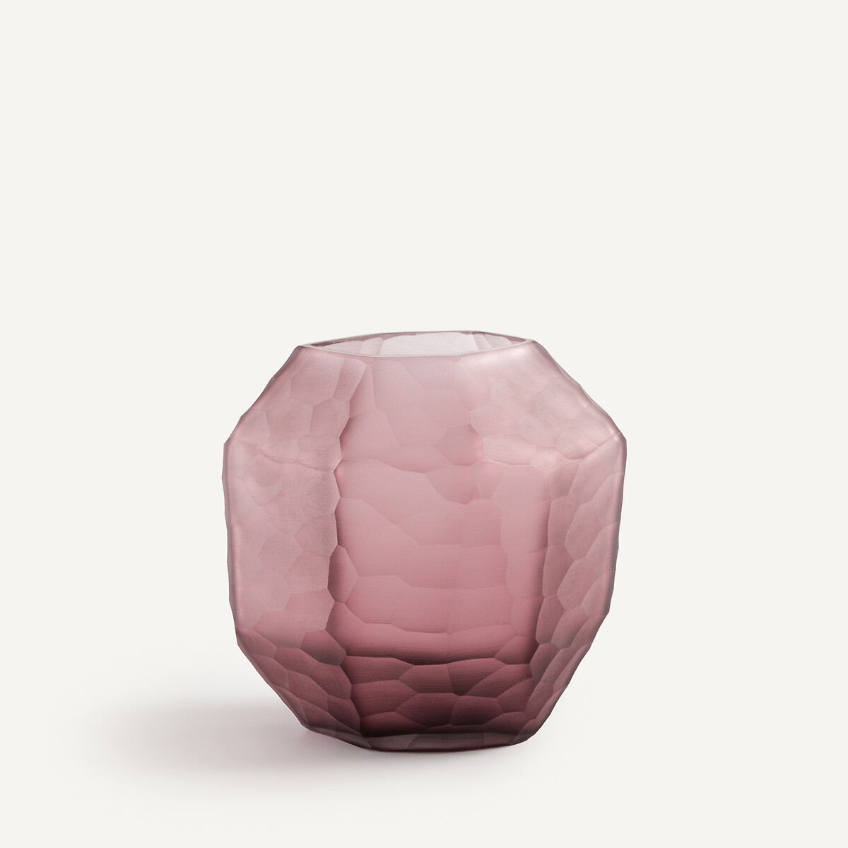 Vase en verre dépoli lie de vin, Zenka lie de vin, AM.PM