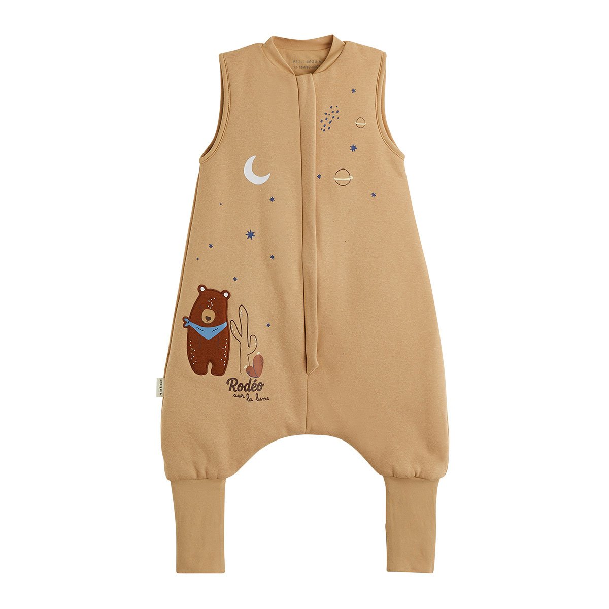 Turbulette TOG 2 en velours avec pieds retroussables Moka marron, PETIT BEGUIN