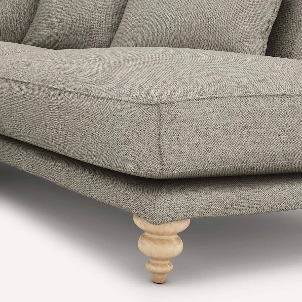 Ecksofa Lazare, Tweed-Optik natur/hellgrau, AM.PM