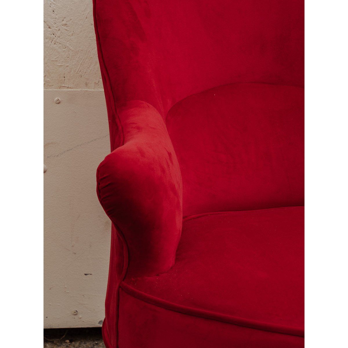 Fauteuil en velours rouge Ernest N°994 - Bon état rouge, DEBONGOUT