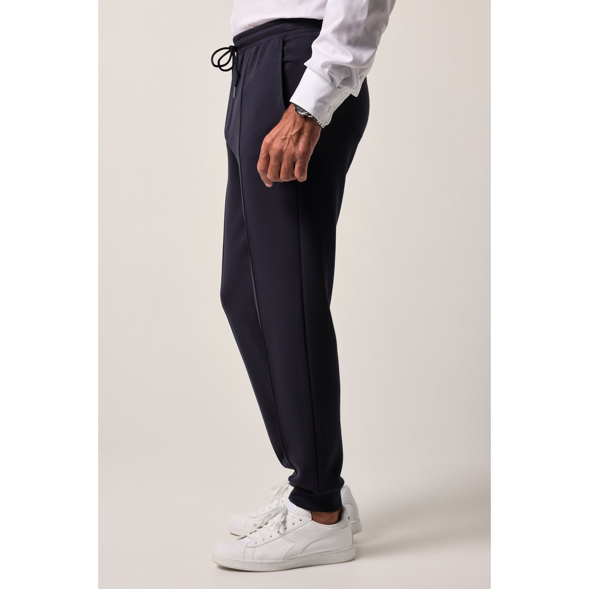 Pantalon à enfiler en jersey bleu marine, JP1880