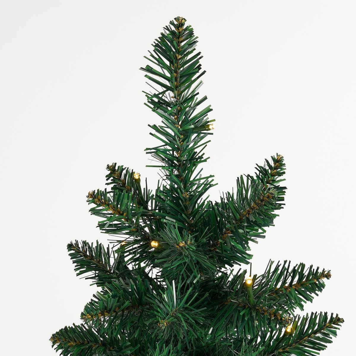 Sapin de Noël artificiel dans un sac en jute avec LED H120 cm GERLOS vert, BLACK BOX TREES