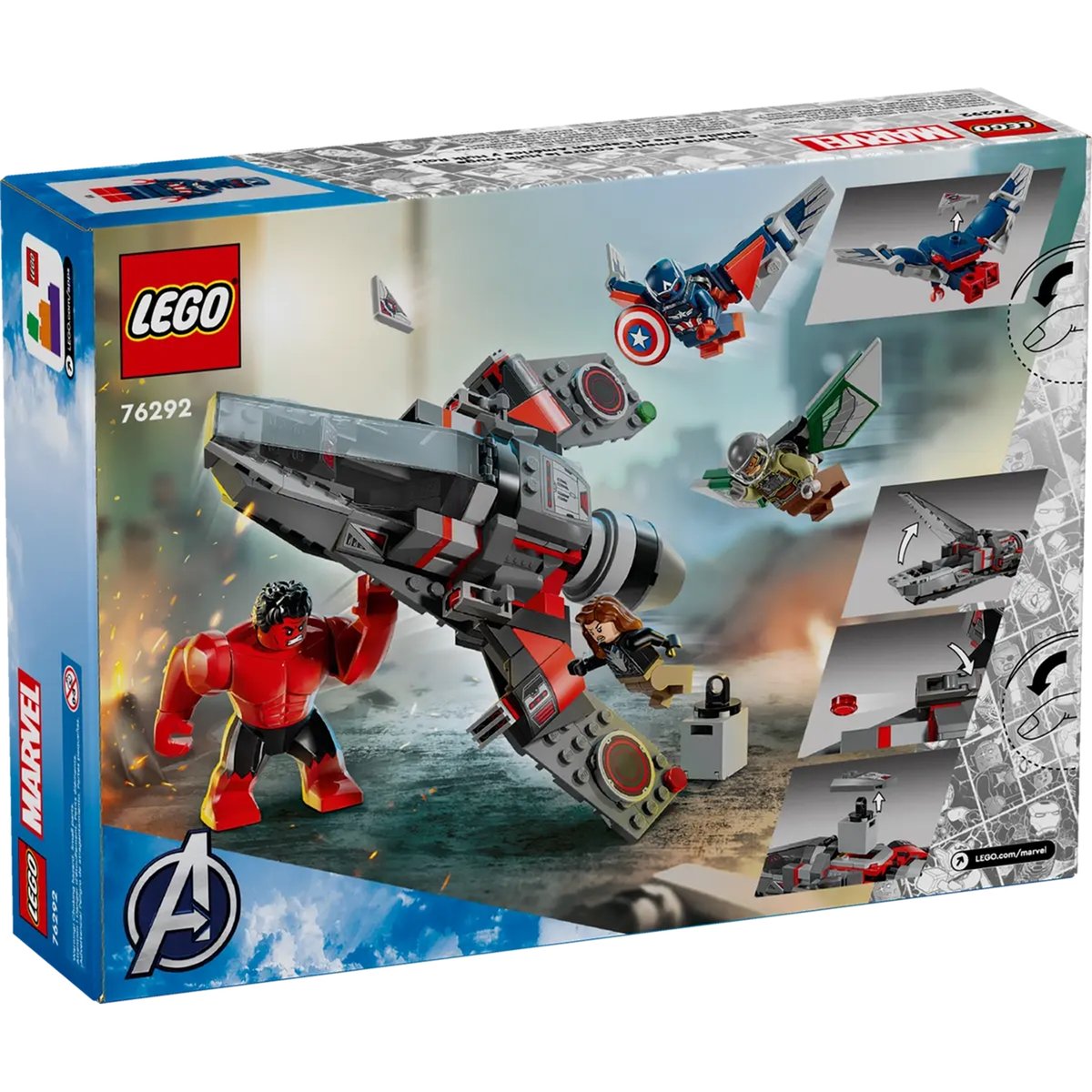 Captain America vs Hulk rouge rouge, LEGO