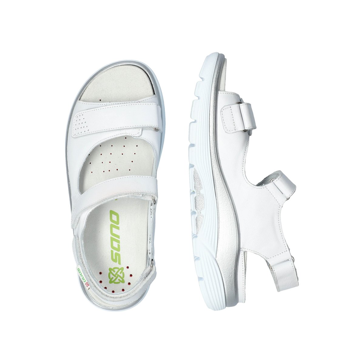 Sandales en cuir NORINE blanc 5131, MEPHISTO