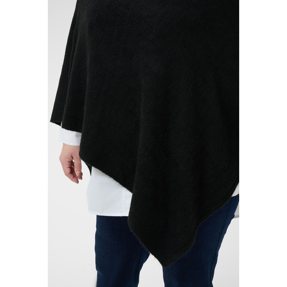 Poncho noir black deep cc., KAFFE CURVE