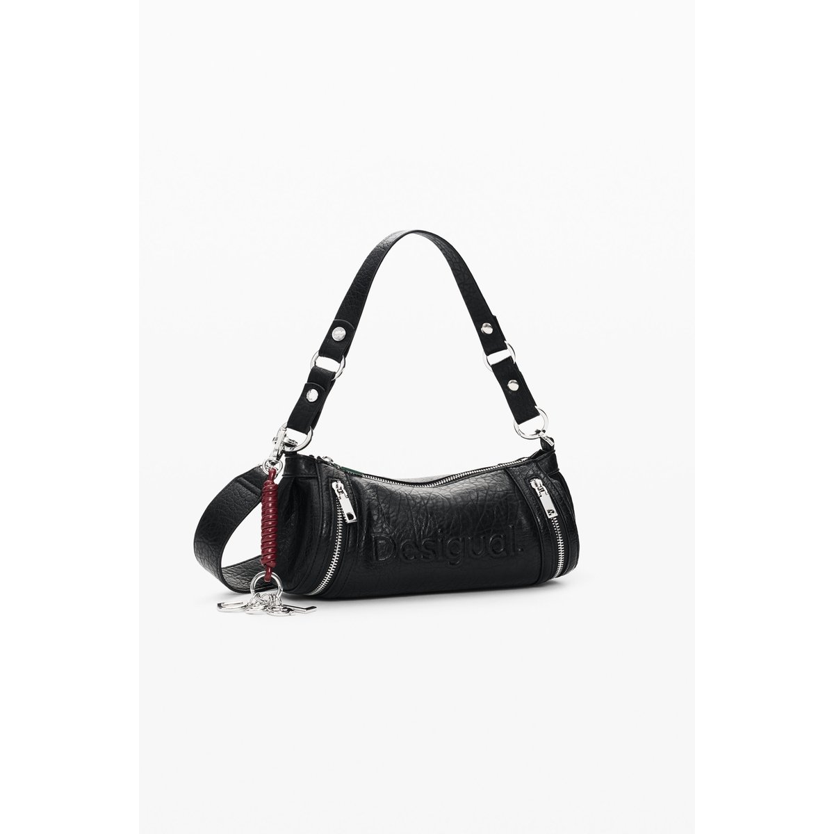 Sac effet cuir moyen noir, DESIGUAL