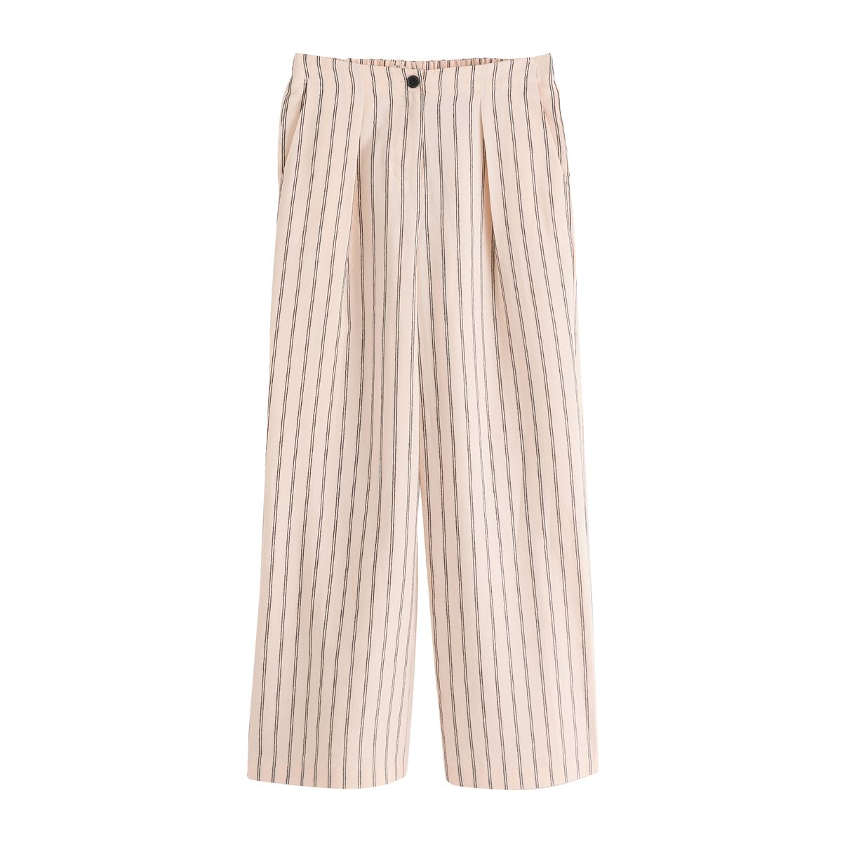 Pantalon large à rayures en chenille rose/noir, NEXT