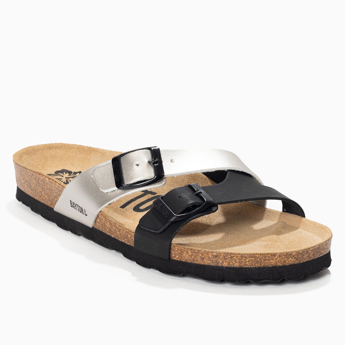 Sandales CLEO noir melange, BAYTON