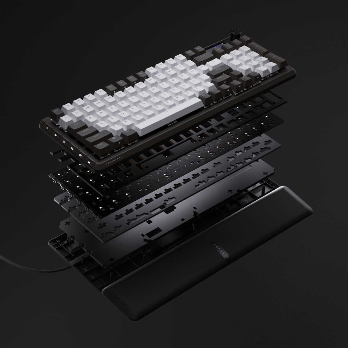 Clavier gamer VANGUARD 96 gaming Dual Tone couleur unique, CORSAIR
