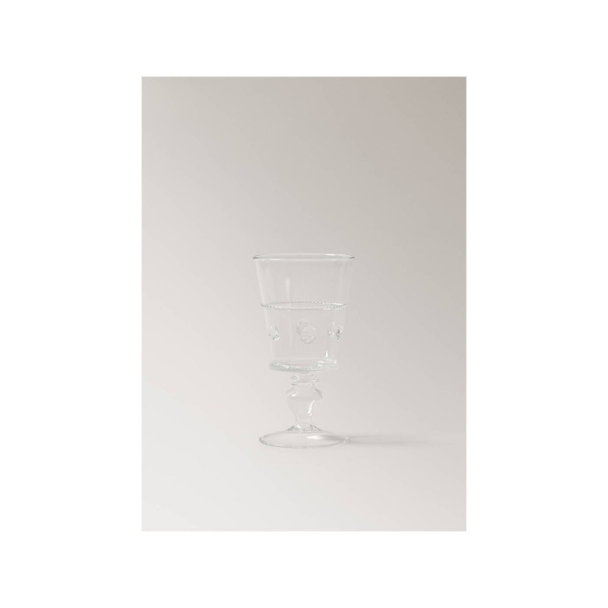 Verre à pied en borosilicate à relief transparent orange, MANGO HOME