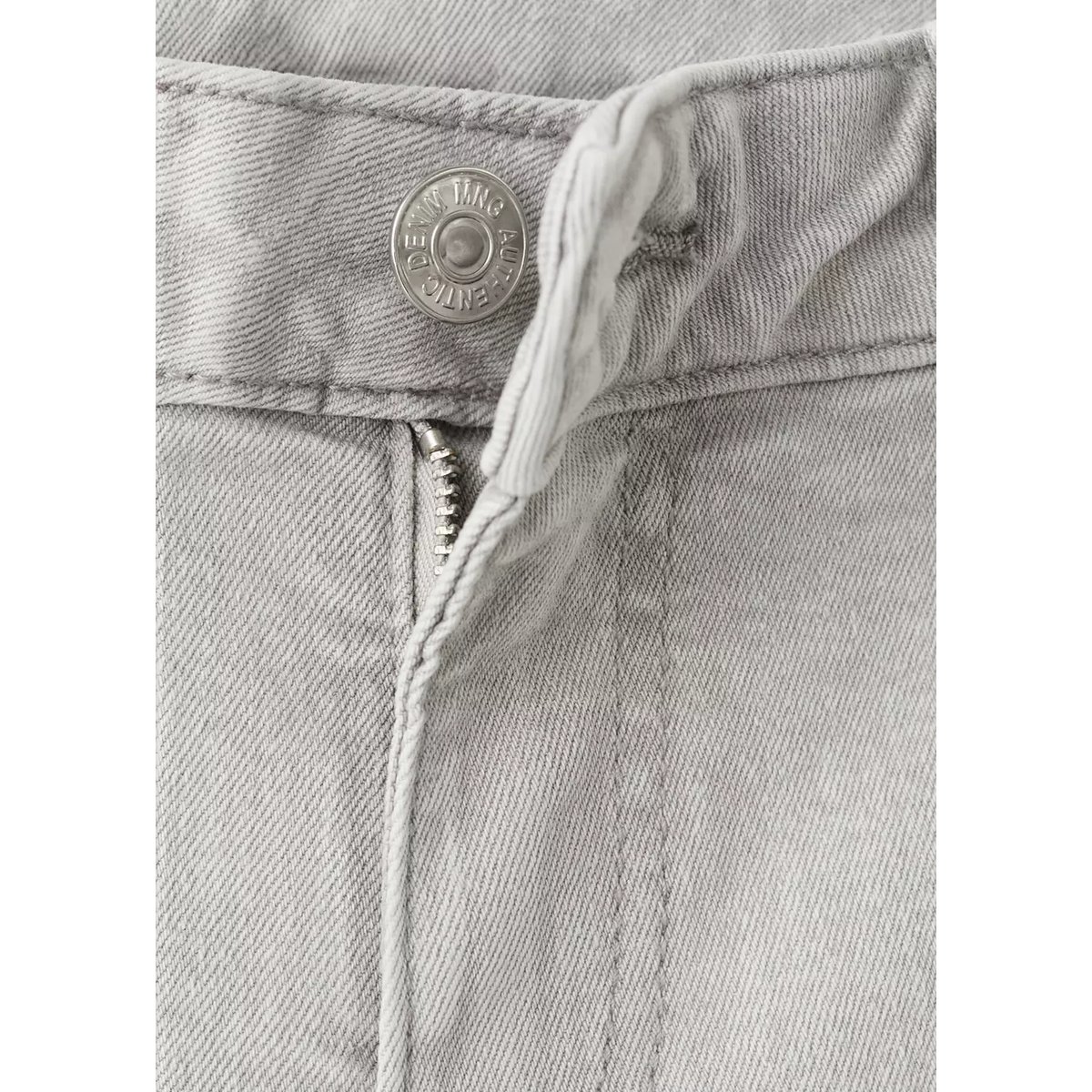 Jean low waist flare gris denim, MANGO TEEN