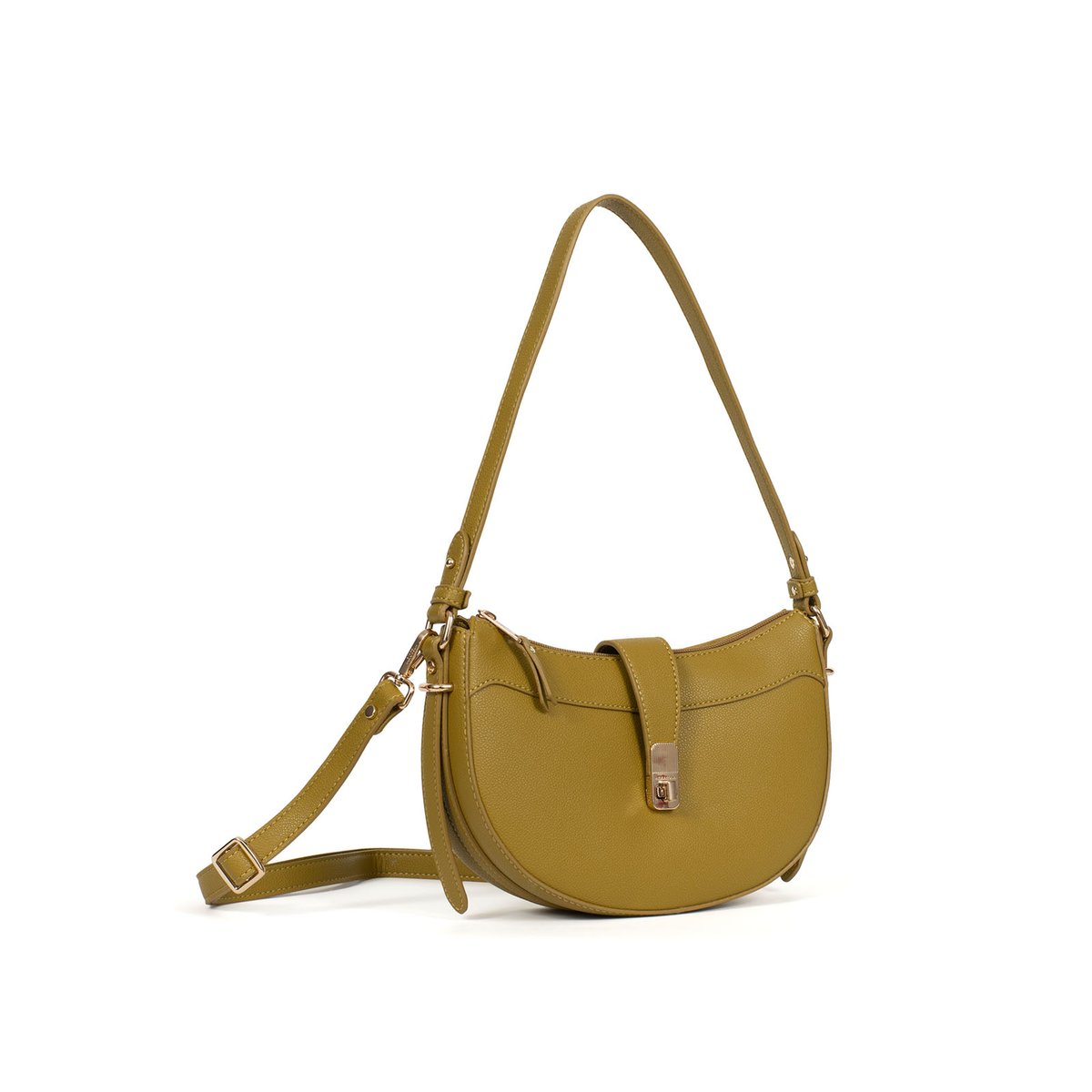 Sac porté épaule 1 anse LYS vert anis, HEXAGONA