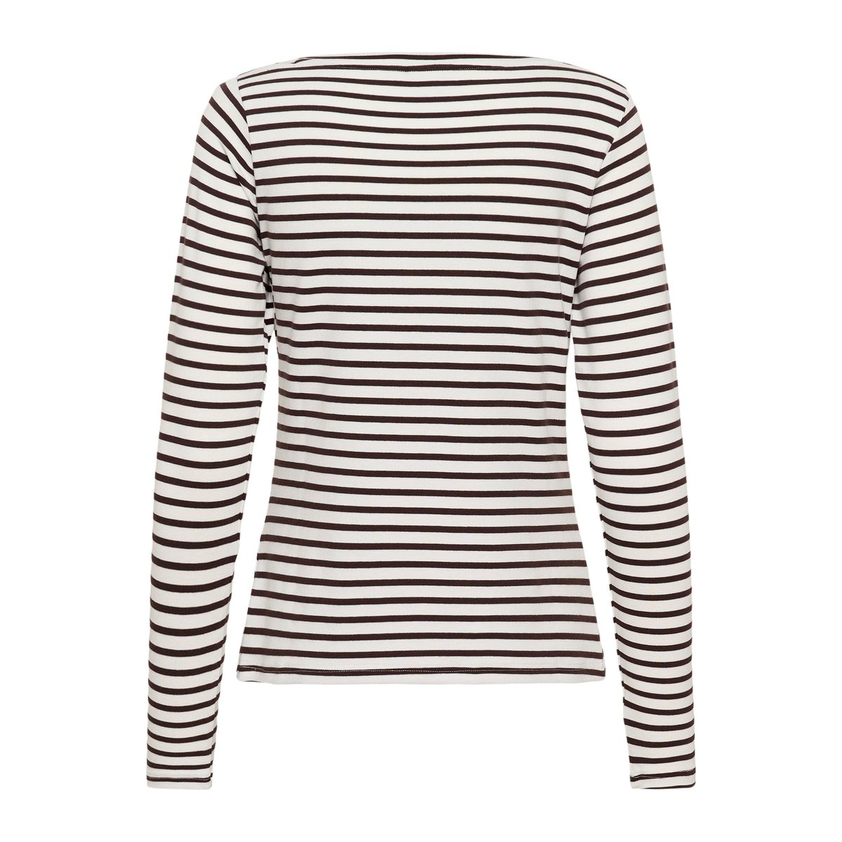 T-shirt à manches longues blanc marron chalk/black coffee - red heart, KAFFE