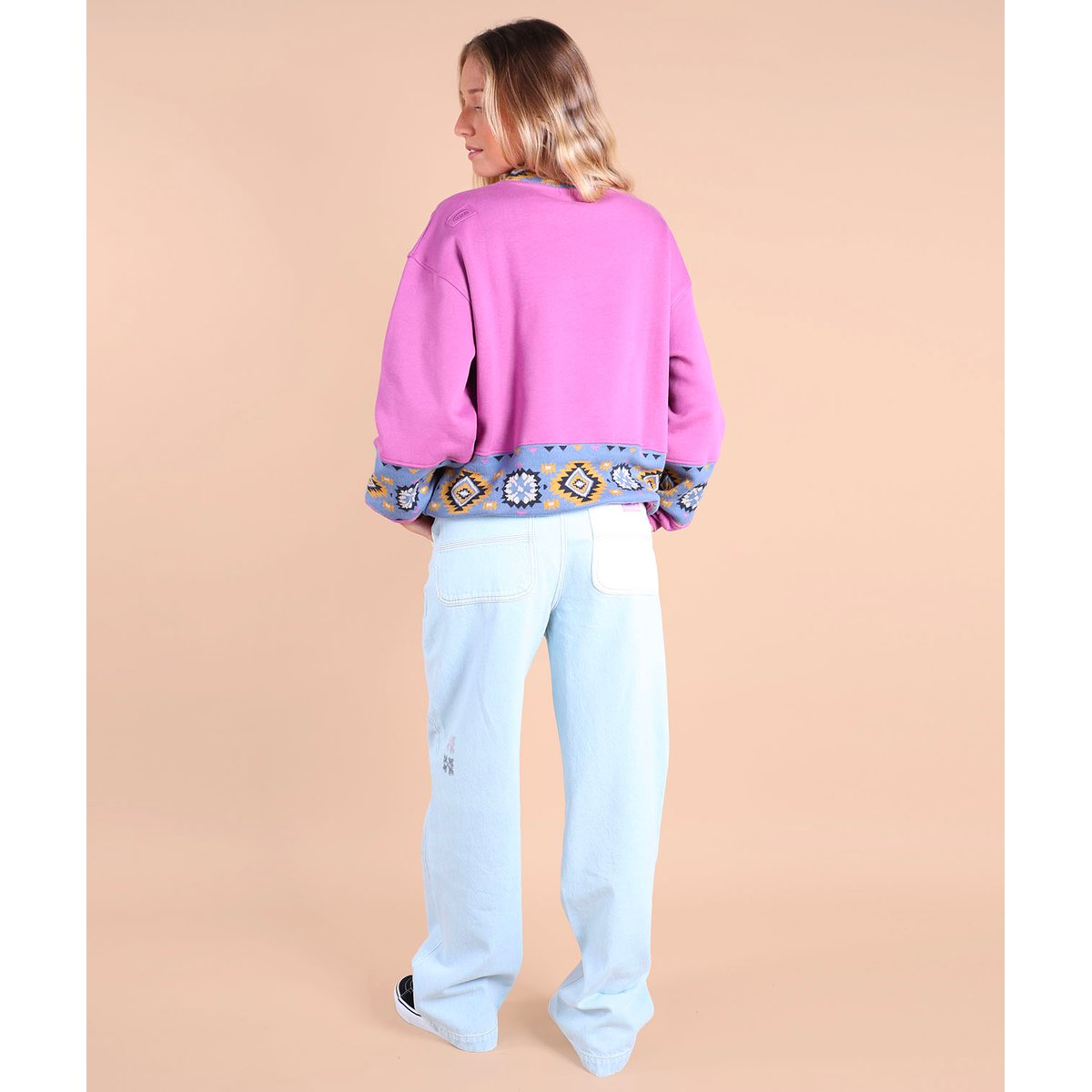 Crewneck avec jacquard artwork MIRAGE mulberry, OXBOW