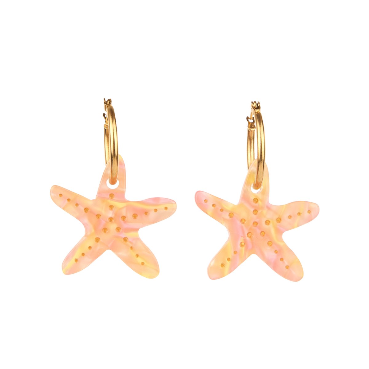 Boucles d'oreilles ETOILE DE MER orange, COUCOU SUZETTE