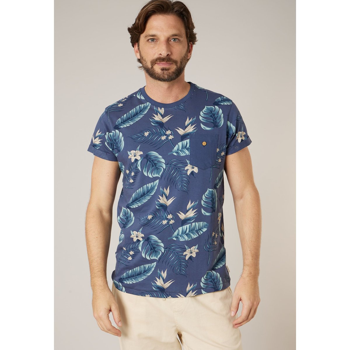 T-shirt homme coton NUBIE indigo, DEELUXE
