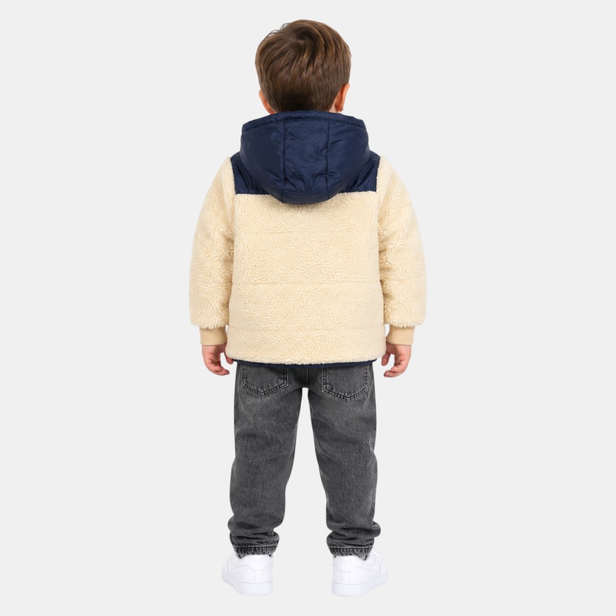 Parka zippée à capuche avec poche poitrine SHERPA marine, LEE COOPER