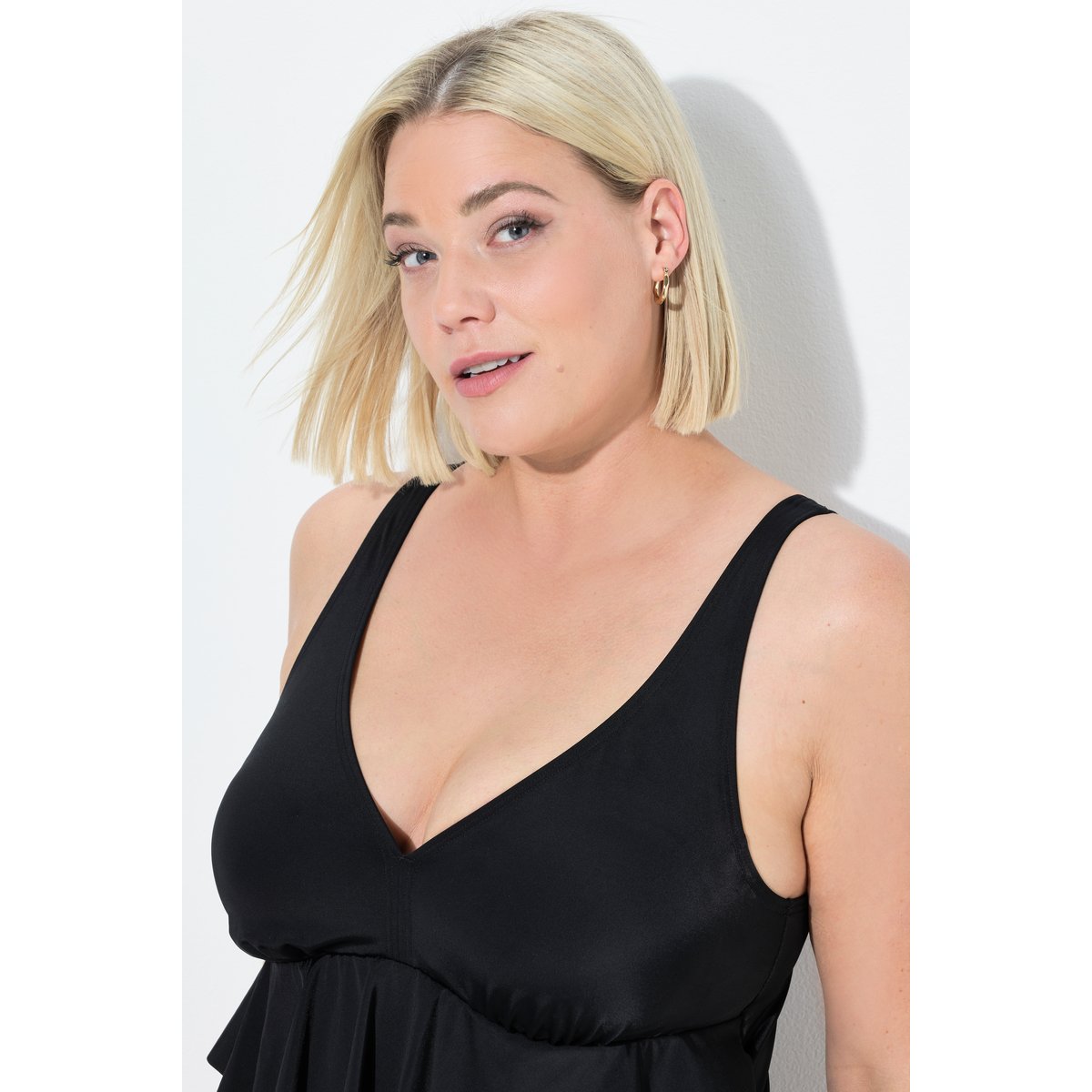 Tankini à volants, bonnets souples noir, ULLA POPKEN