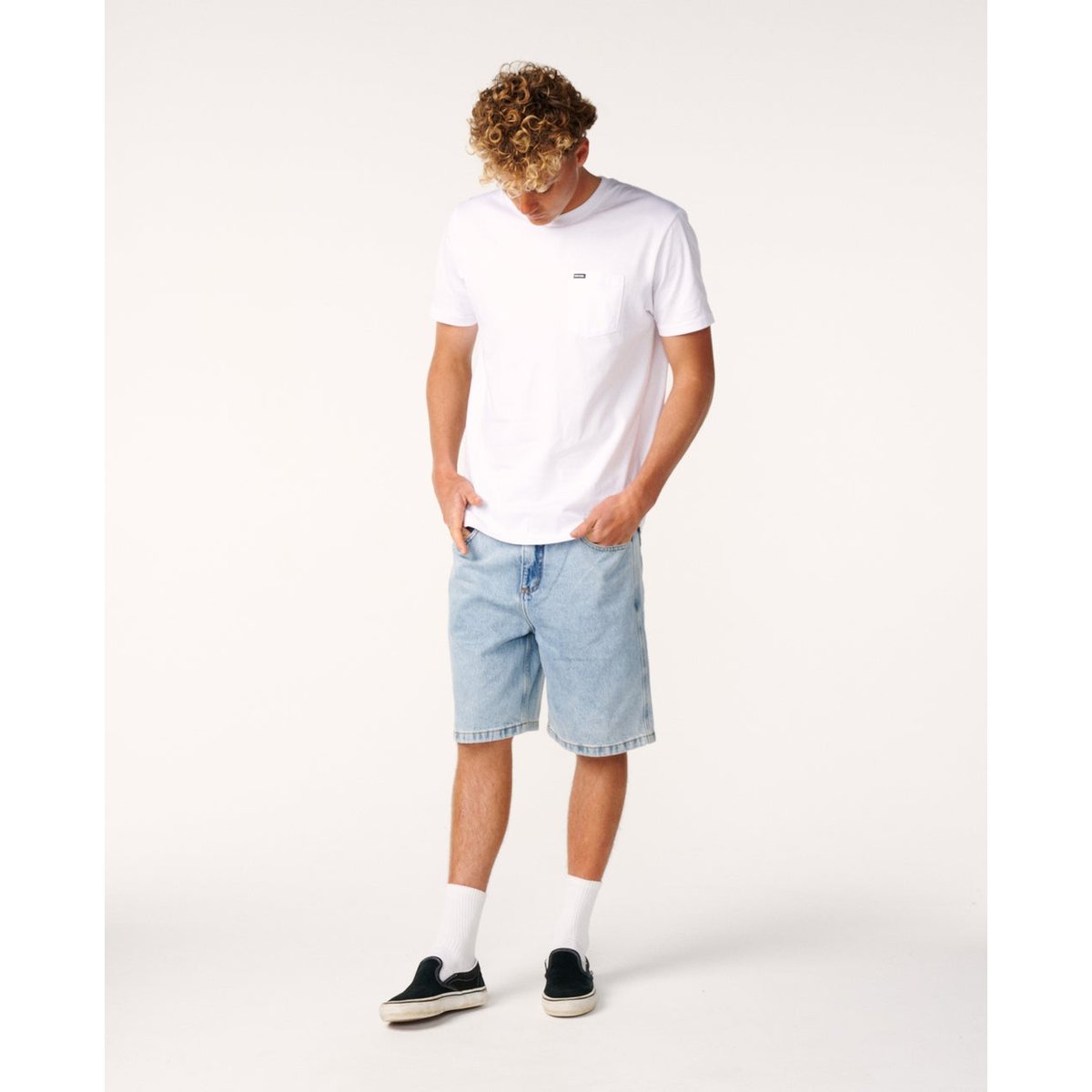 T-Shirt PLAIN POCKET blanc, RIP CURL