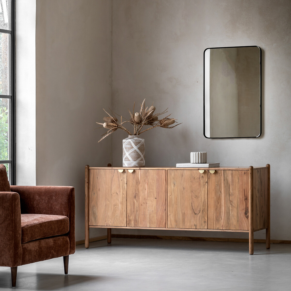 Chico 4 Door Acacia Wood Sideboard natural, ÉDITÉ