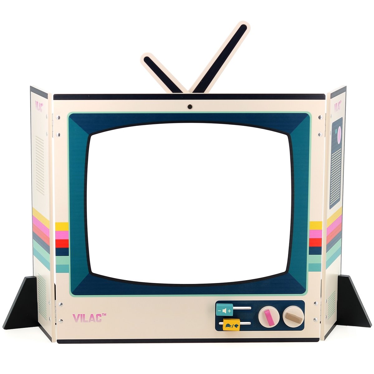 Télévision vintage en bois beige, VILAC