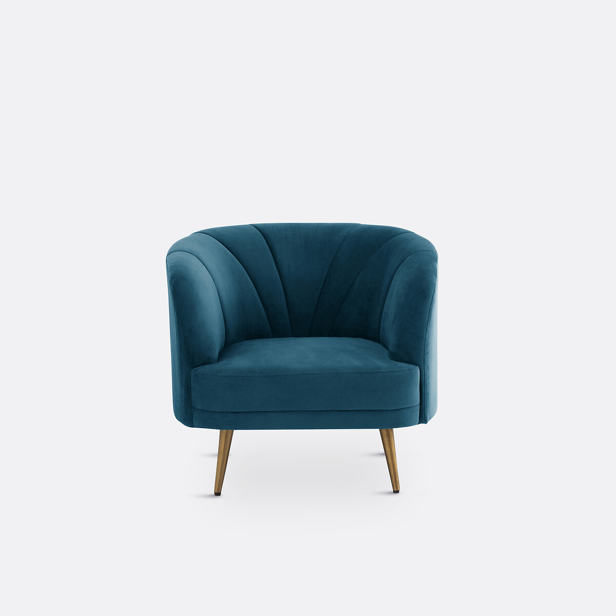 Fauteuil velours, Leone bleu de prusse, LA REDOUTE INTERIEURS