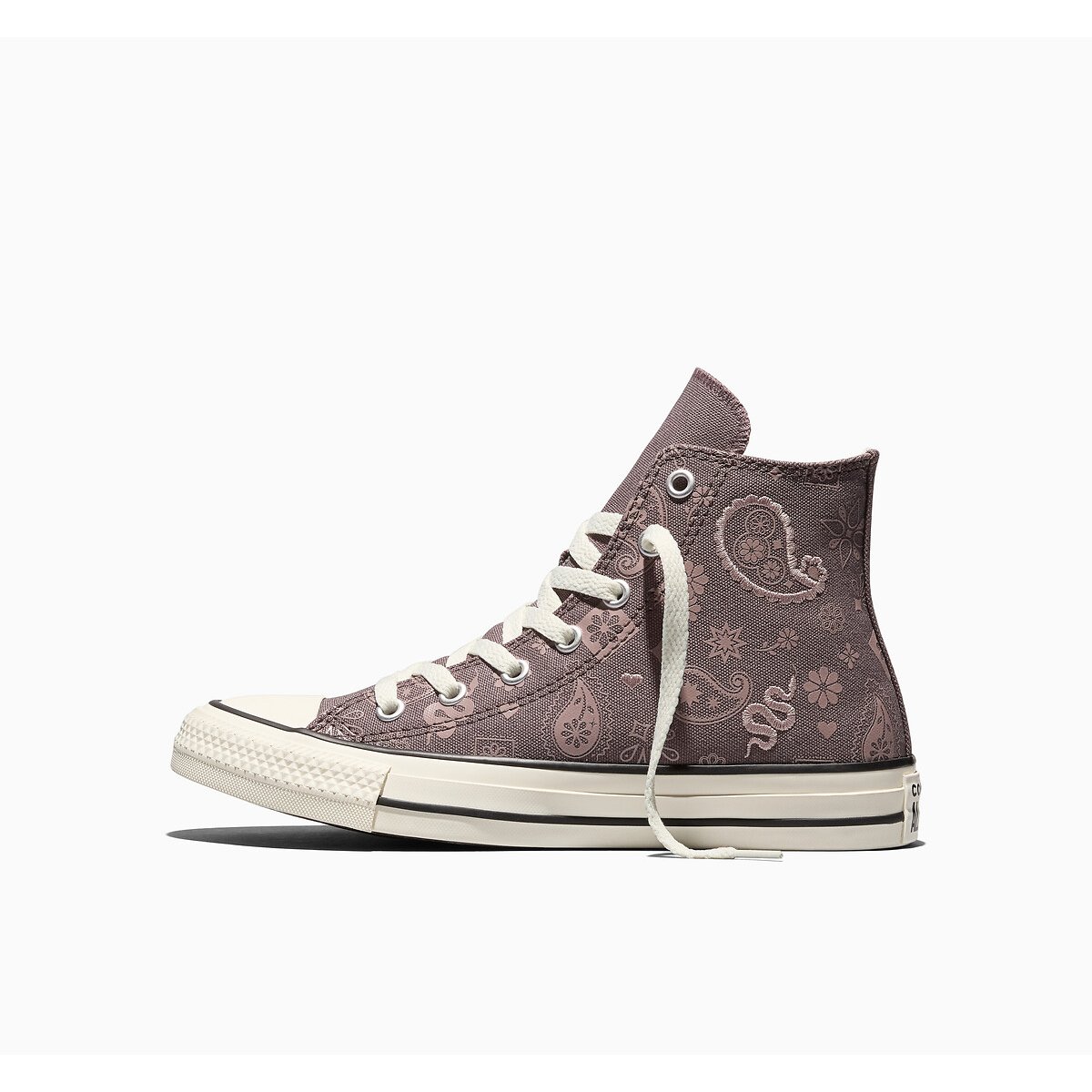 Kids Chuck Taylor All Star Hi Paisley Trainers plum, CONVERSE