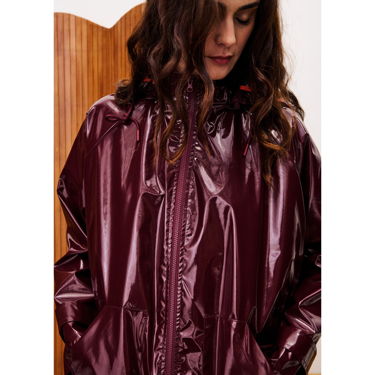 Parka col roulé WEIL bordeaux, FRNCH