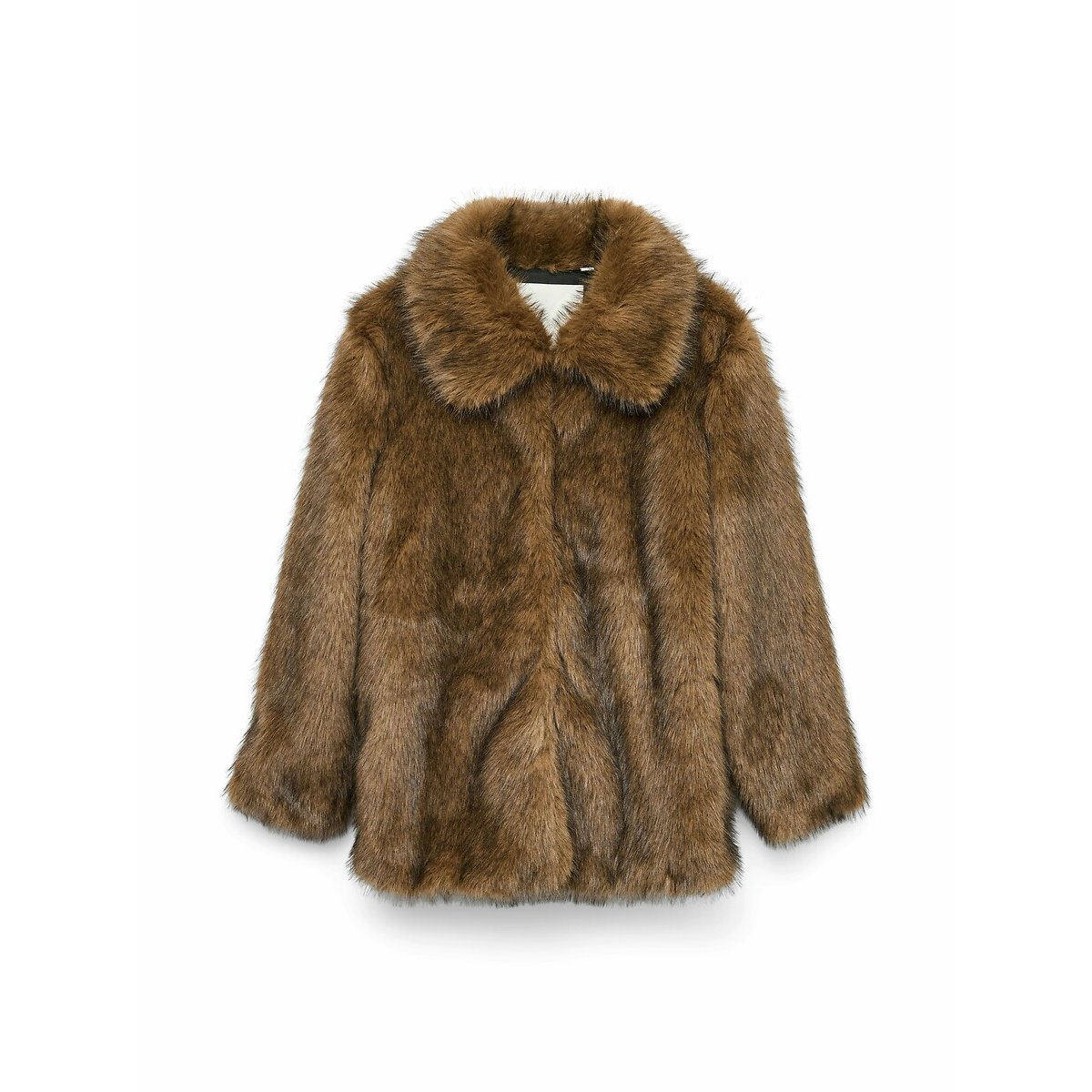 Cappotto in finta pelliccia marrone, VERO MODA