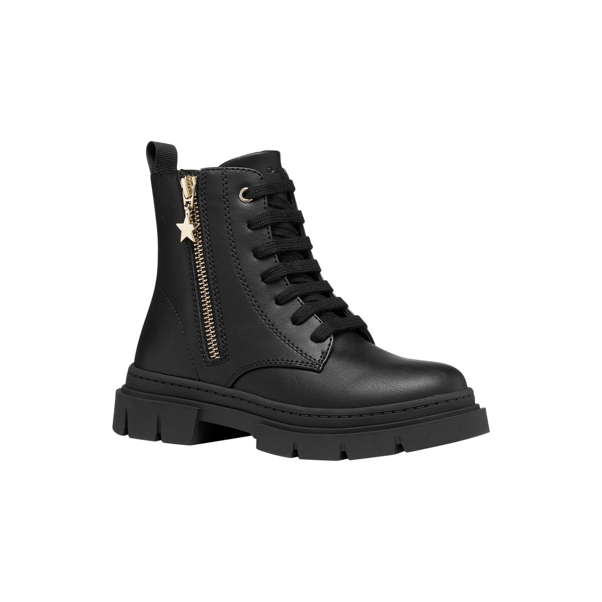 Bottines zippées en cuir, KARSYN noir, GEOX