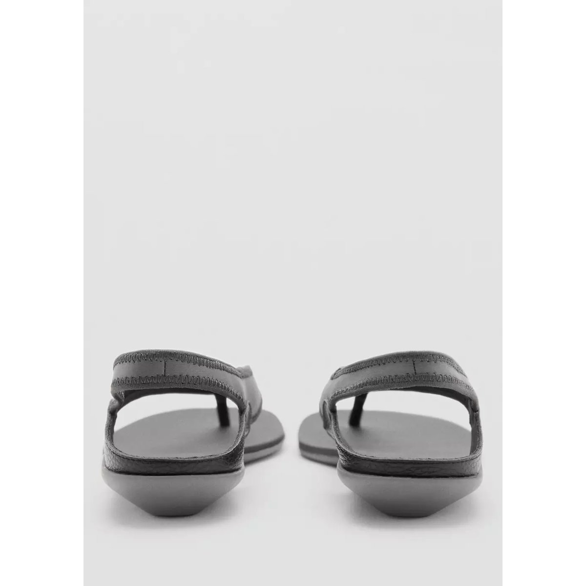 Sandales néoprène à brides gris, MANGO