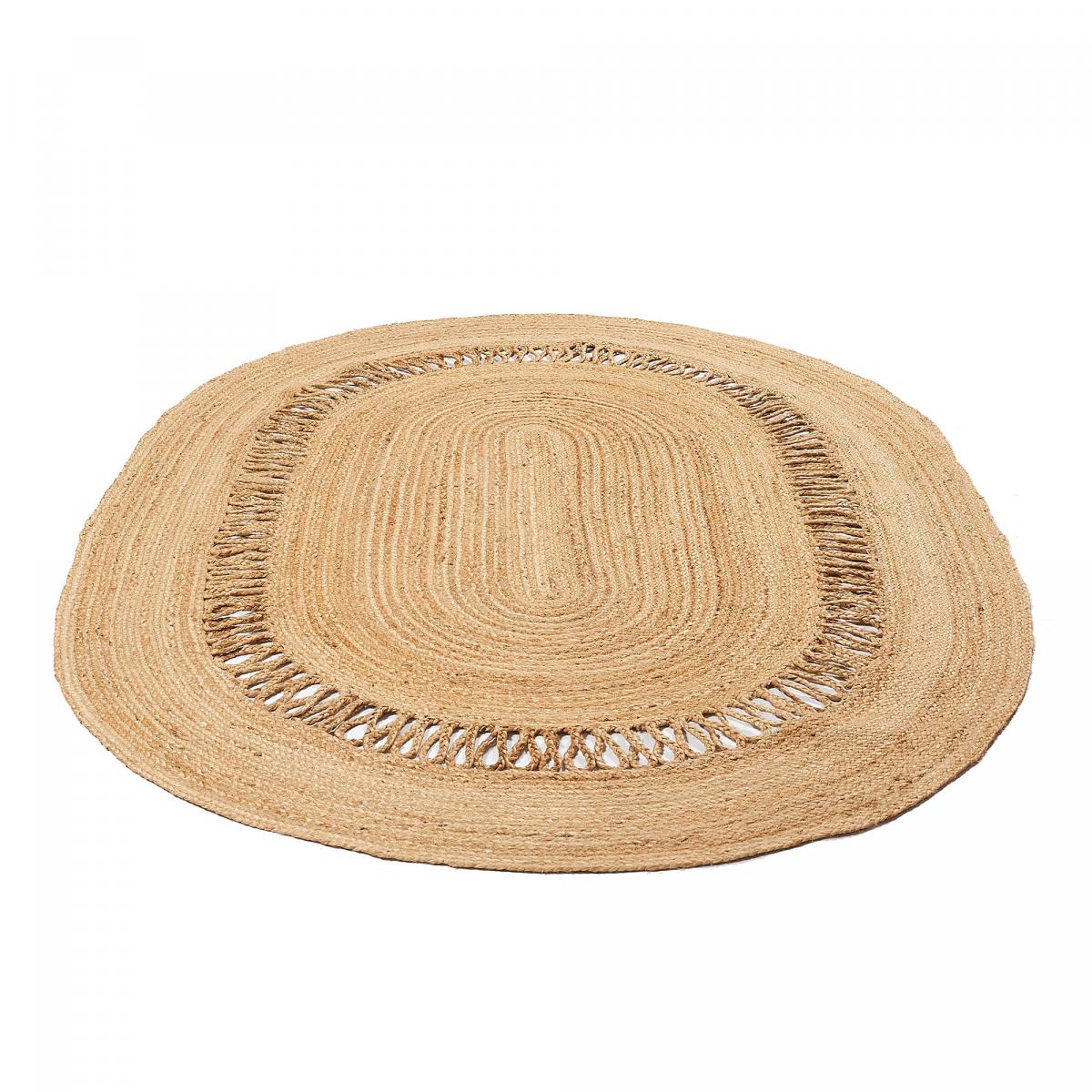 Tapis jute fait main JUTOVAL beige, UN AMOUR DE TAPIS