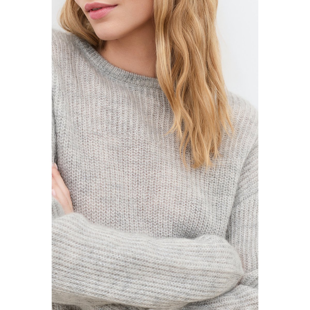 Pull large col rond MPERNEL gris, CAROLL