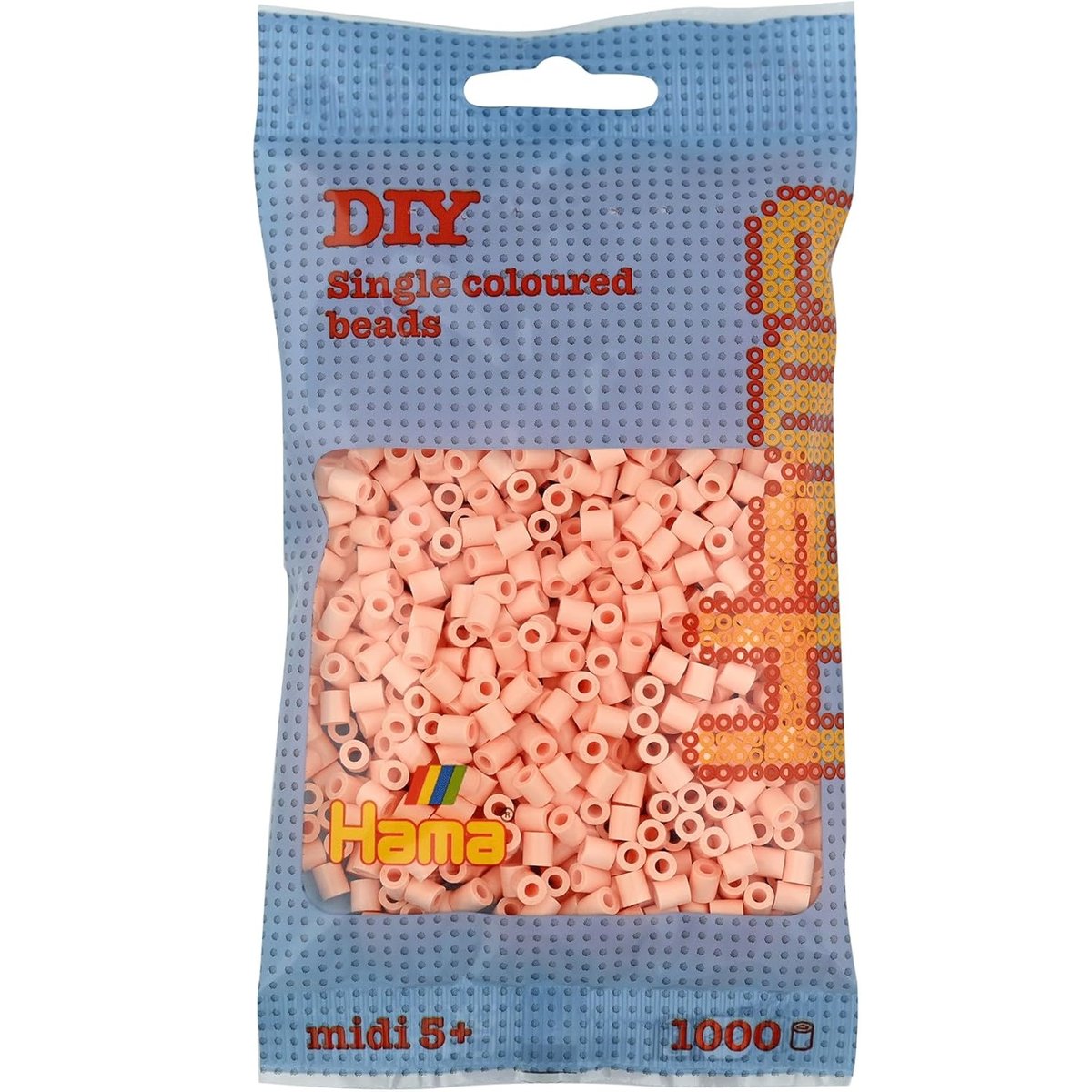 Sachet 1000 perles plastique Midi pêche beige, HAMA