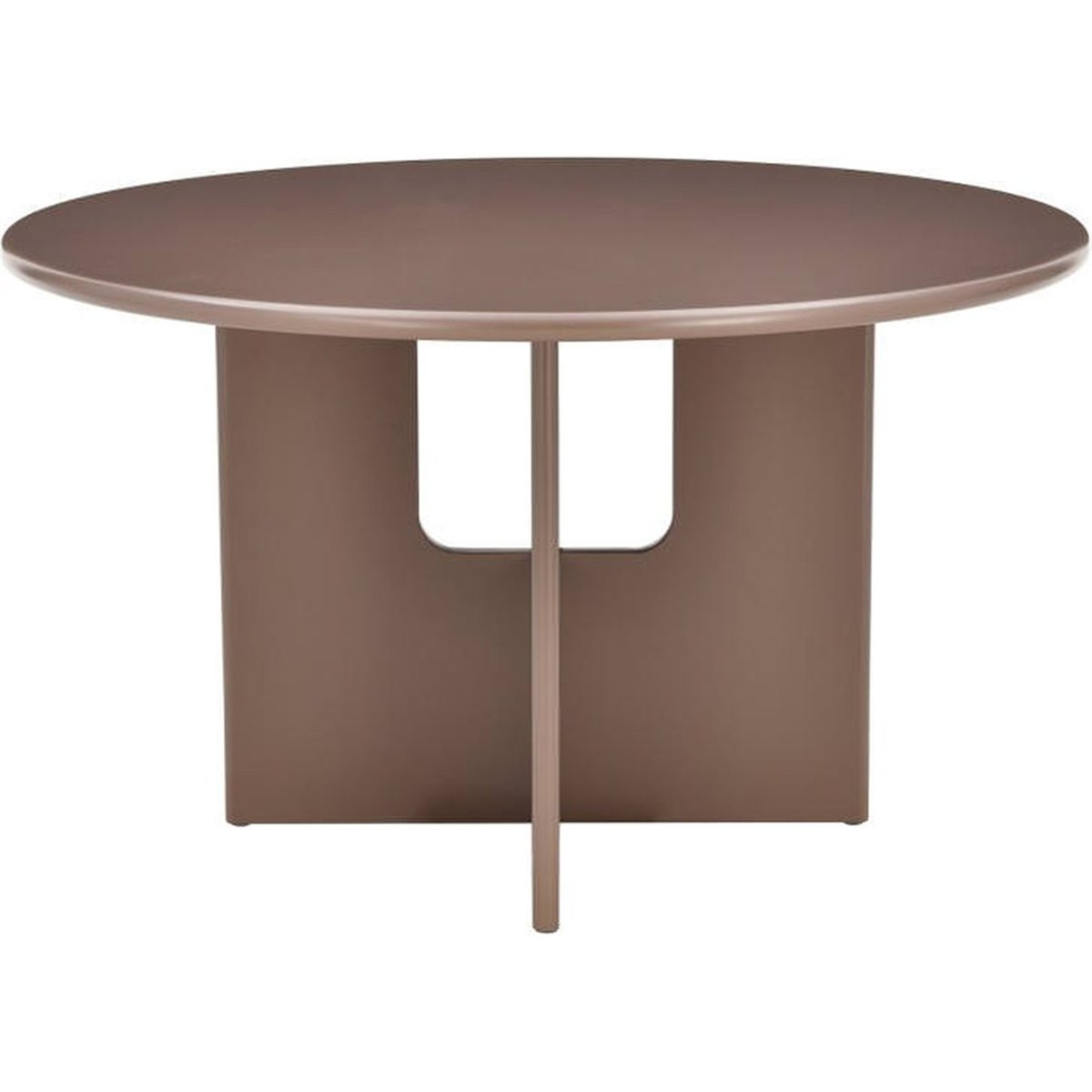 Table à manger ronde design moderne marron mat, RECOLLECTION