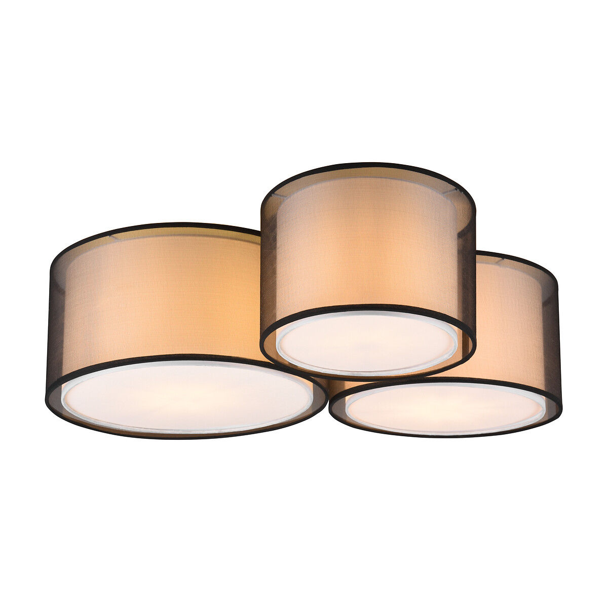 Candeeiro de teto Burton, TRIO Lighting preto/branco, TRIO LIGHTING