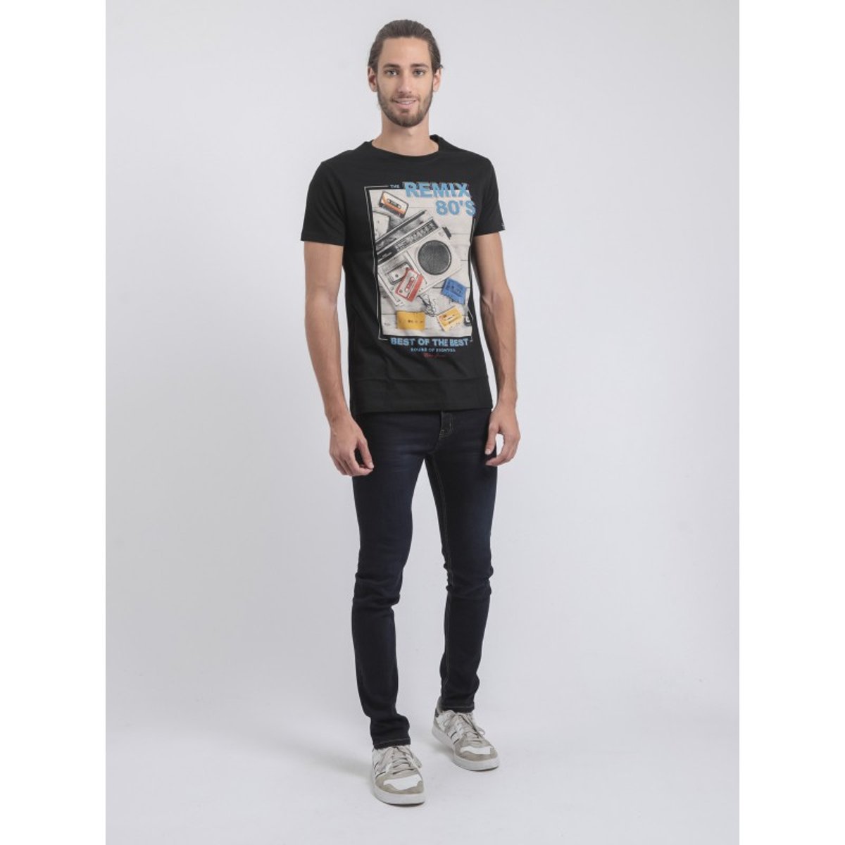 T-shirt Col Rond Pur Coton Jamix noir, RITCHIE