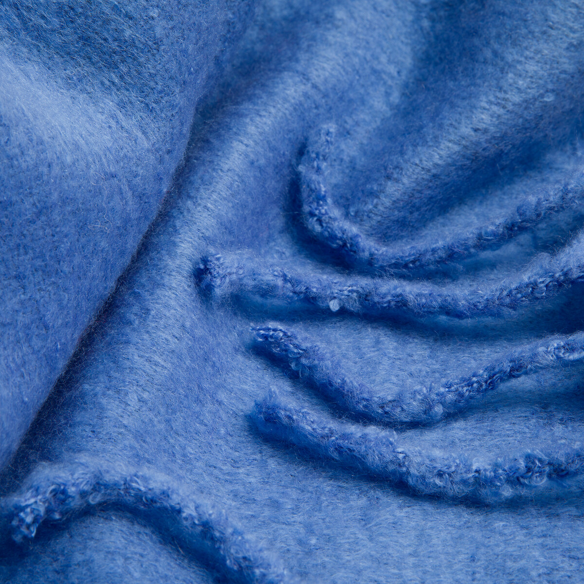 Plaid frangé, Basalm bleu, LA REDOUTE INTERIEURS