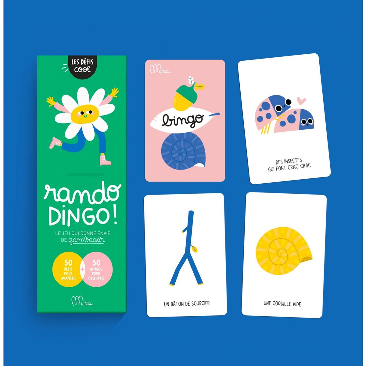 Jeu de carte défis cool - Rando Dingo ! vert, MINUS EDITIONS