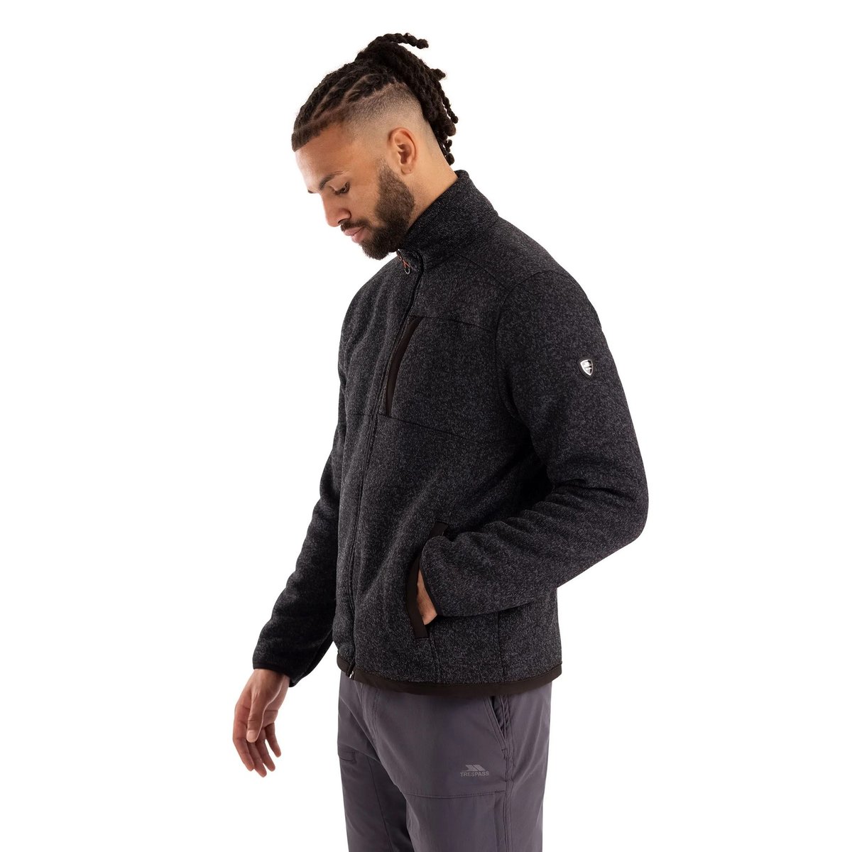 Veste polaire BRAMALL gris chiné, TRESPASS