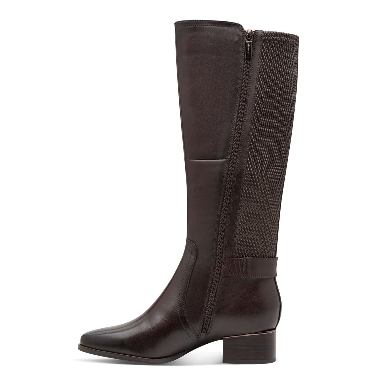 Bottes en cuir marron foncé, TAMARIS